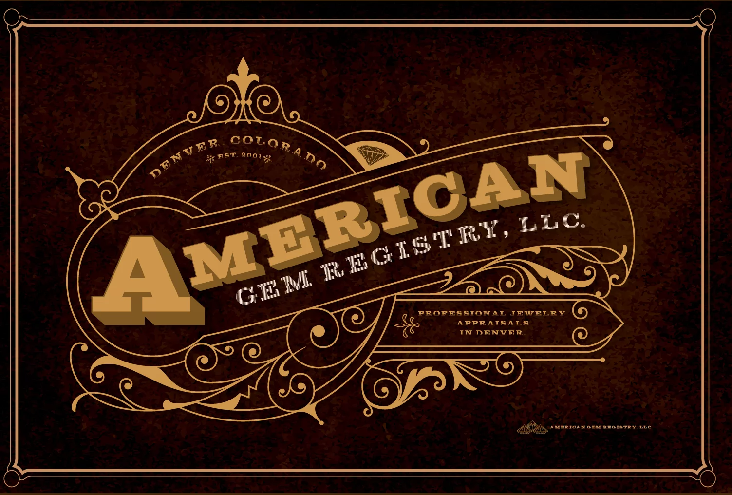 The Full sized American Gem Registry Banner Logo