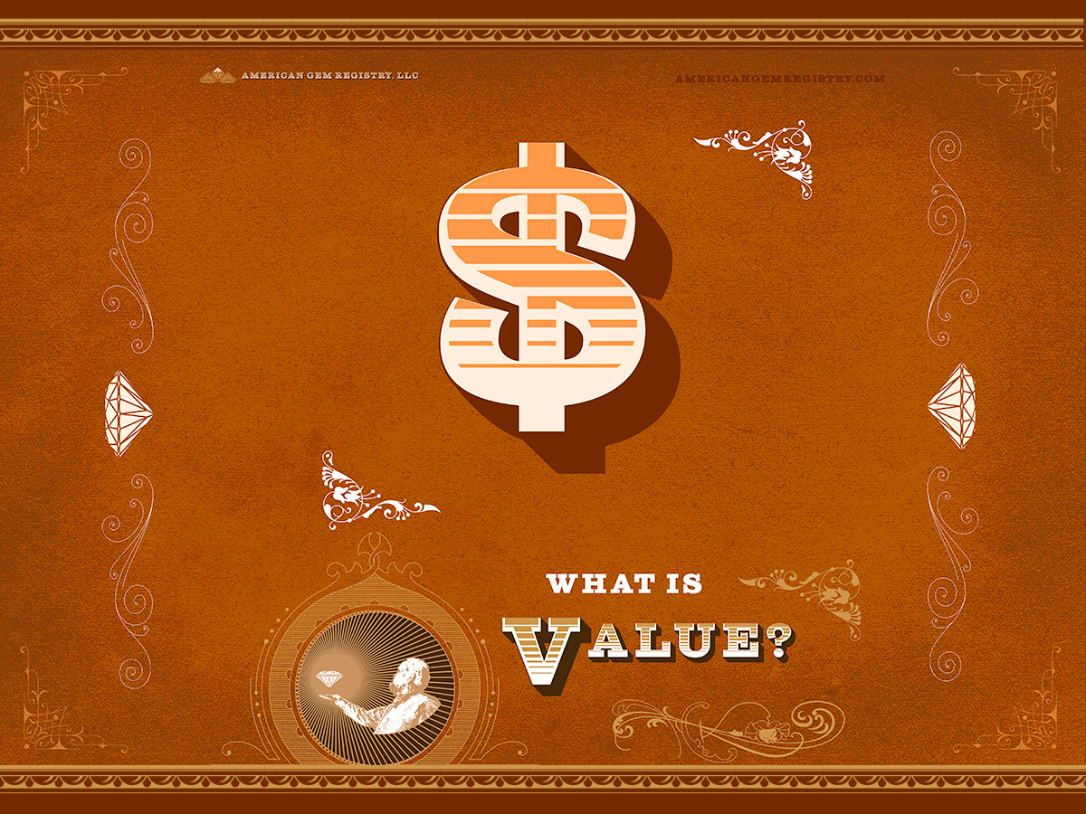 Cover art for the article "what Is value" depicting a big dollar sign. '$."